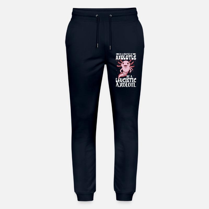 Be a Leucistic Axolotl - Stanley/Stella Mover Unisex Organic Jogging Trousers - navy