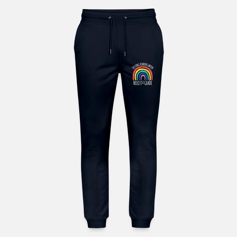 Rainbow Hello 1st Grade Goodbye - Stanley/Stella Mover Unisex Organic Jogging Trousers - navy