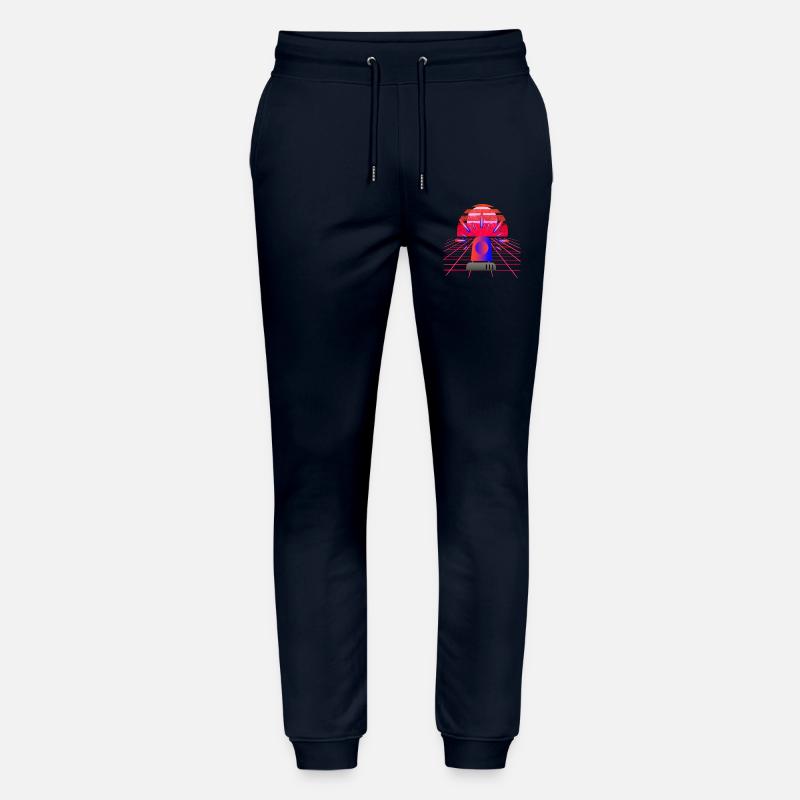 Retro Synthwave Sirene Blaulicht Neon - Stanley/Stella Unisex Bio Jogginghose Mover - Navy