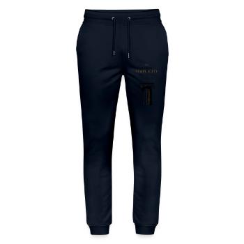 Minimalism Luxury Simple Premium Status - Stanley/Stella Mover Unisex Organic Jogging Trousers - navy - Front - Marisol (170cm) & Nik (191cm)