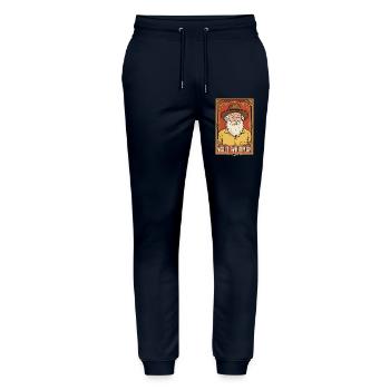 Walt Whitman Retro - Stanley/Stella Unisex Bio Jogginghose Mover  - Navy - Vorne - Marisol (170cm) & Nik (191cm)