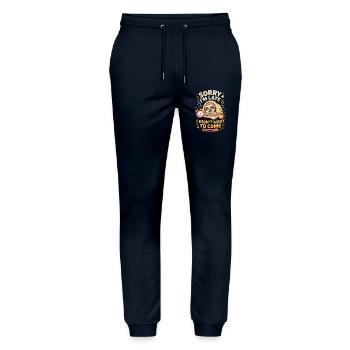 Cute Late Sloth: Sorry i'm late - Pantalon de jogging bio MOVER Stanley/Stella unisexe - marine - Devant - Marisol (170cm) & Nik (191cm)