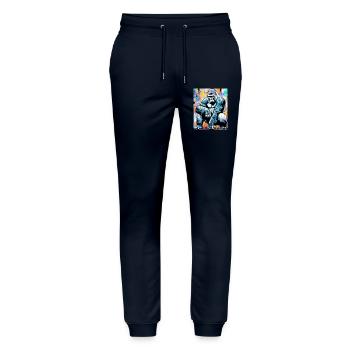 gorilla - Stanley/Stella Mover Unisex Organic Jogging Trousers - navy - Front - Marisol (170cm) & Nik (191cm)