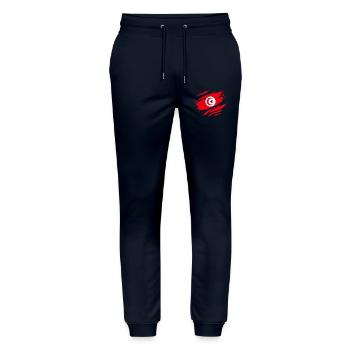 Tunisia Tunisian Flag - Stanley/Stella Mover Unisex Organic Jogging Trousers - navy - Front - Marisol (170cm) & Nik (191cm)