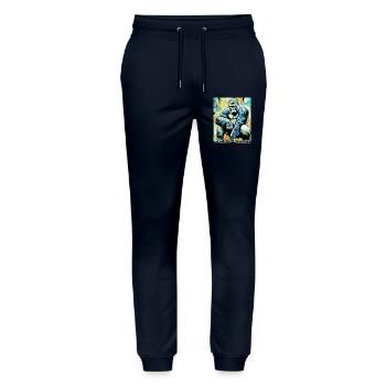 Gorilla - Stanley/Stella Unisex Bio Jogginghose Mover  - Navy - Vorne - Marisol (170cm) & Nik (191cm)