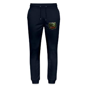 Da leck mich doch am Barsch – Flussbarsch | Angler - Stanley/Stella Unisex Bio Jogginghose Mover  - Navy - Vorne - Marisol (170cm) & Nik (191cm)