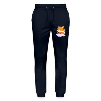 Fuchs Wolken - Stanley/Stella Unisex Bio Jogginghose Mover  - Navy - Vorne - Marisol (170cm) & Nik (191cm)