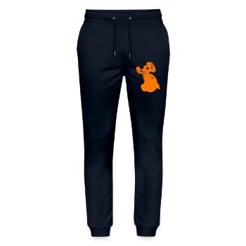 Der orange Hund - Stanley/Stella Unisex Bio Jogginghose Mover  - Navy - Vorne - Marisol (170cm) & Nik (191cm)