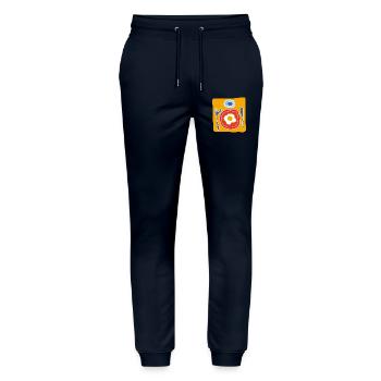 Buntes Spiegelei – Pop-Illustration - Stanley/Stella Unisex Bio Jogginghose Mover  - Navy - Vorne - Marisol (170cm) & Nik (191cm)