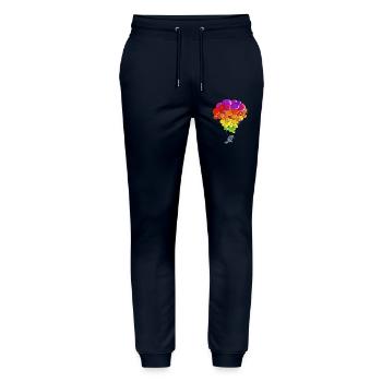 Flying Platypus in the sky - Stanley/Stella Mover Unisex Organic Jogging Trousers - navy - Front - Marisol (170cm) & Nik (191cm)