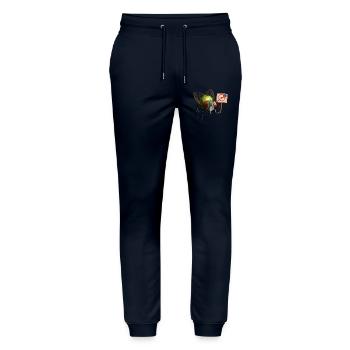 The Fly Protestor - Stanley/Stella Mover Unisex Organic Jogging Trousers - navy - Front - Marisol (170cm) & Nik (191cm)