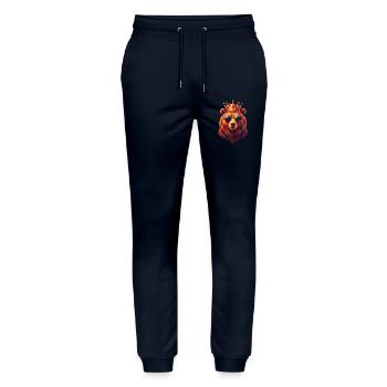 Poly Art Bär - Stanley/Stella Unisex Bio Jogginghose Mover  - Navy - Vorne - Marisol (170cm) & Nik (191cm)