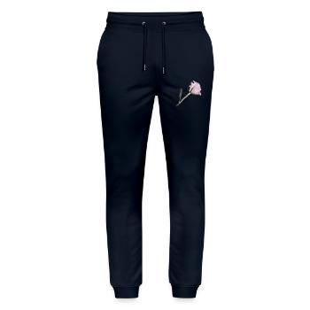 Rosen-Aquarell: zarte Blüte - Stanley/Stella Unisex Bio Jogginghose Mover  - Navy - Vorne - Marisol (170cm) & Nik (191cm)