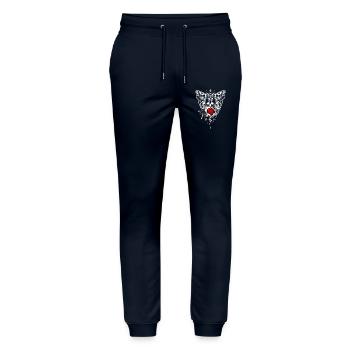 Gothic Wicca Goth Okkult Skullmystic Auge  - Stanley/Stella Unisex Bio Jogginghose Mover  - Navy - Vorne - Marisol (170cm) & Nik (191cm)