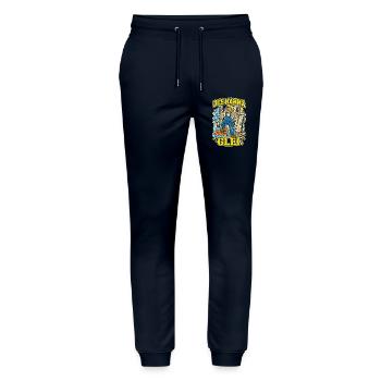 Des hamma glei Handwerker - Stanley/Stella Unisex Bio Jogginghose Mover  - Navy - Vorne - Marisol (170cm) & Nik (191cm)