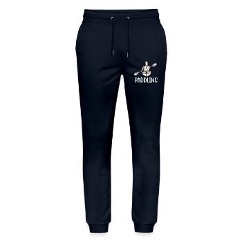 kajak paddeln paddling kanu paddel boot - Stanley/Stella Unisex Bio Jogginghose Mover  - Navy - Vorne - Marisol (170cm) & Nik (191cm)