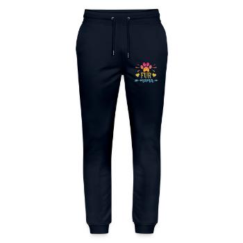 Fur Mama - Stanley/Stella Mover Unisex Organic Jogging Trousers - navy - Front - Marisol (170cm) & Nik (191cm)