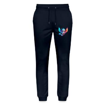 Drache - Stanley/Stella Unisex Bio Jogginghose Mover  - Navy - Vorne - Marisol (170cm) & Nik (191cm)