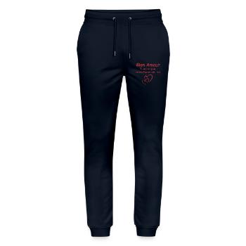 My Love You are much more than a woman to me - Stanley/Stella Mover Unisex Organic Jogging Trousers - navy - Front - Marisol (170cm) & Nik (191cm)