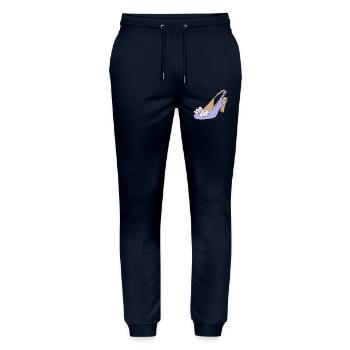 Women's Shoe Shoe Fashion - Stanley/Stella Mover Unisex Organic Jogging Trousers - navy - Front - Marisol (170cm) & Nik (191cm)