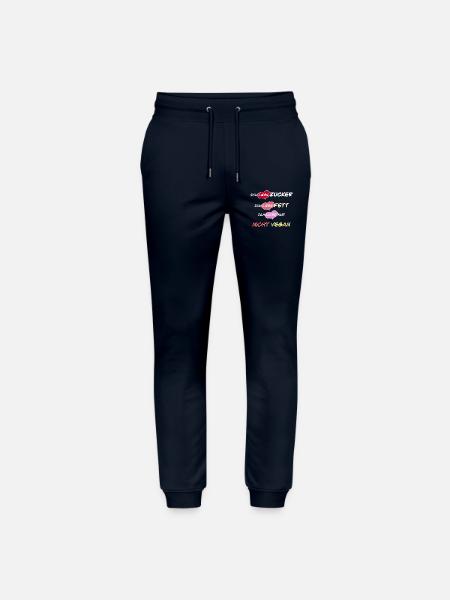 Ich liebe Zucker, Fett und nicht vegan! - Stanley/Stella Unisex Bio Jogginghose Mover - Navy