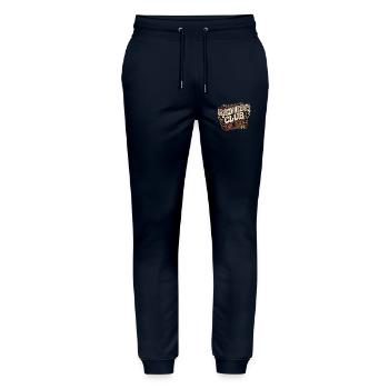 Club des grands-parents - Pantalon de jogging bio MOVER Stanley/Stella unisexe - marine - Devant - Marisol (170cm) & Nik (191cm)