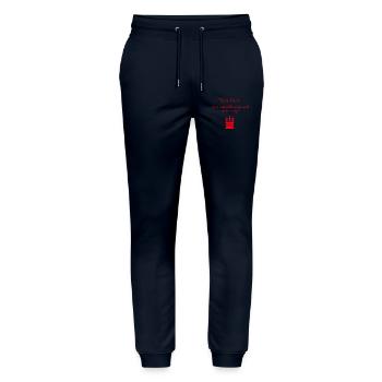 Nett Hier. Aber Waren Sie Schon Mal In Hamburg? R - Stanley/Stella Unisex Bio Jogginghose Mover  - Navy - Vorne - Marisol (170cm) & Nik (191cm)