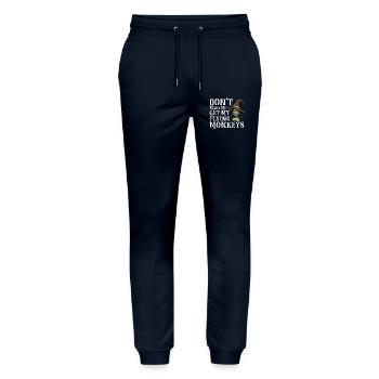 Don’t Make Me Get My Flying Monkeys — Halloween - Stanley/Stella Mover Unisex Organic Jogging Trousers - navy - Front - Marisol (170cm) & Nik (191cm)