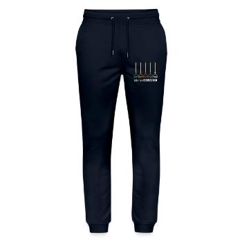 Rechenzentrum Gartenarbeit Landschftsgärtner - Stanley/Stella Unisex Bio Jogginghose Mover  - Navy - Vorne - Marisol (170cm) & Nik (191cm)