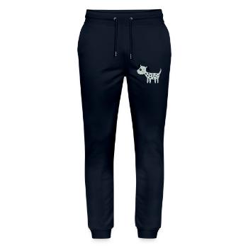 hellblauer Hund - Stanley/Stella Unisex Bio Jogginghose Mover  - Navy - Vorne - Marisol (170cm) & Nik (191cm)
