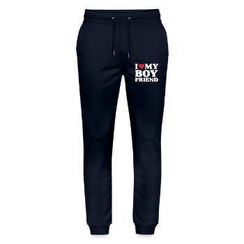 Ich liebe meinen Freund - Stanley/Stella Unisex Bio Jogginghose Mover  - Navy - Vorne - Marisol (170cm) & Nik (191cm)
