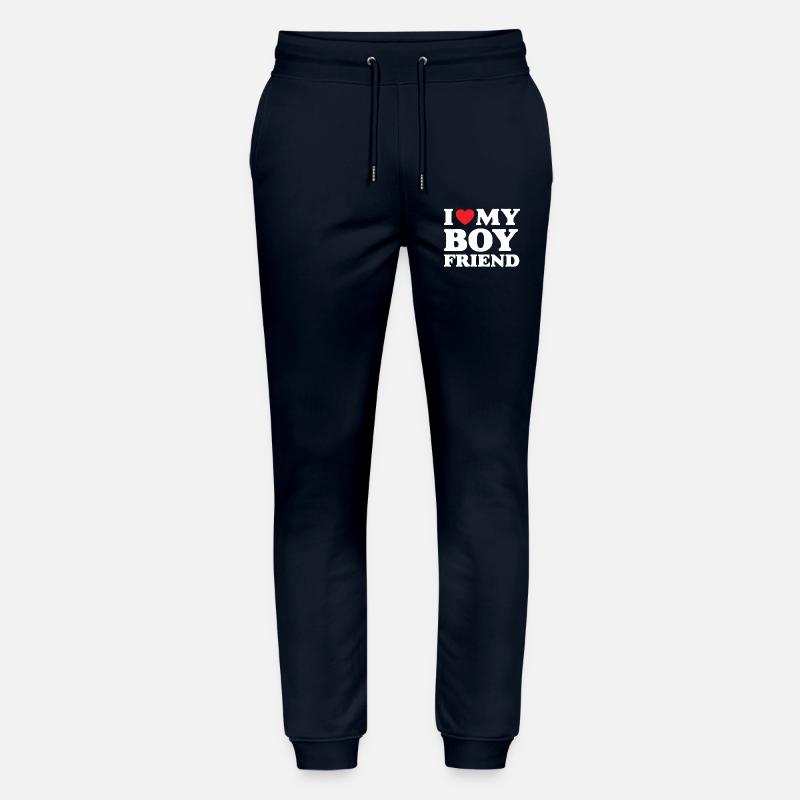 J’aime mon petit ami - Pantalon de jogging bio MOVER Stanley/Stella unisexe - marine