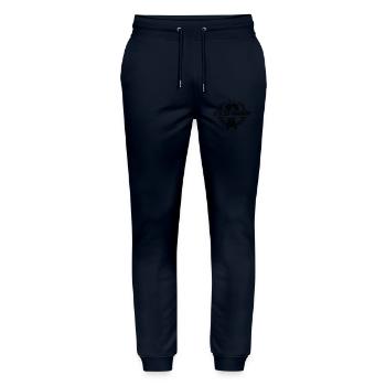 Stolzer Landwirt Proud farmers design with tractor - Stanley/Stella Mover Unisex Organic Jogging Trousers - navy - Front - Marisol (170cm) & Nik (191cm)
