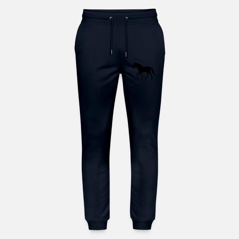 Cheval Silhouettes Cavalier Cadeau Noir - Pantalon de jogging bio MOVER Stanley/Stella unisexe - marine