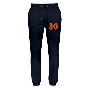 30. 30 YEARS. 30th ANNIVERSARY. 30 YEARS ANNIVERSARY. - Stanley/Stella Mover Unisex Organic Jogging Trousers - navy - Front - Marisol (170cm) & Nik (191cm)