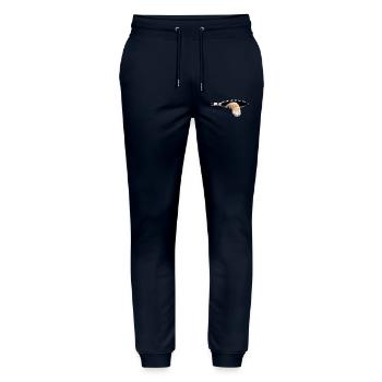 Cat Zipper Cat Mom Cat Cute Cats - Stanley/Stella Mover Unisex Organic Jogging Trousers - navy - Front - Marisol (170cm) & Nik (191cm)