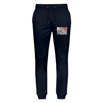 Blaue Gitarre - Stanley/Stella Unisex Bio Jogginghose Mover  - Navy - Vorne - Marisol (170cm) & Nik (191cm)