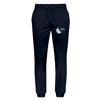 Nom de couronne de fleurs Ellie - Pantalon de jogging bio MOVER Stanley/Stella unisexe - marine - Devant - Marisol (170cm) & Nik (191cm)