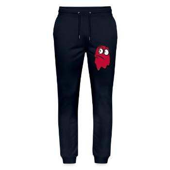 Funny grim-looking ghost in red - Stanley/Stella Mover Unisex Organic Jogging Trousers - navy - Front - Marisol (170cm) & Nik (191cm)