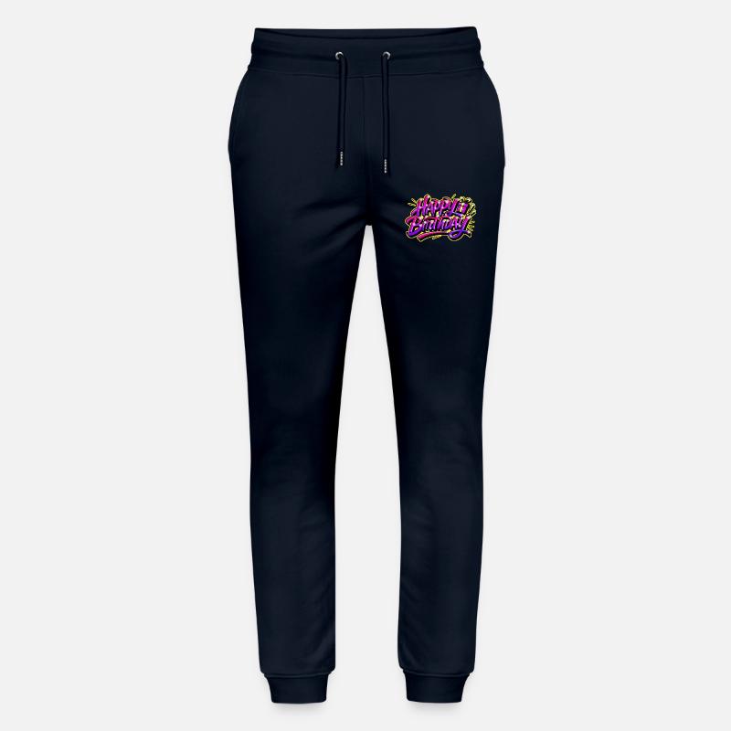 HAPPY BIRTHDAY GESCHENK PRINT GRAFF - Stanley/Stella Unisex Bio Jogginghose Mover  - Navy