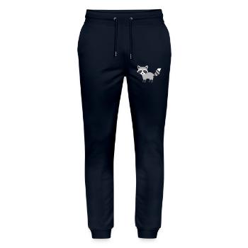 Süßer neugieriger racoon minimalistischen Stil - Stanley/Stella Unisex Bio Jogginghose Mover  - Navy - Vorne - Marisol (170cm) & Nik (191cm)