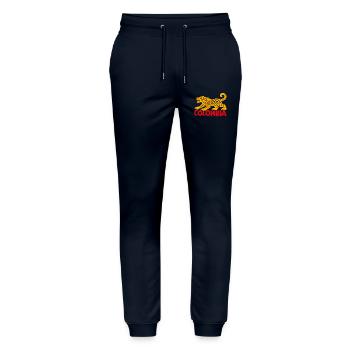Colombian Jaguar - Stanley/Stella Mover Unisex Organic Jogging Trousers - navy - Front - Marisol (170cm) & Nik (191cm)