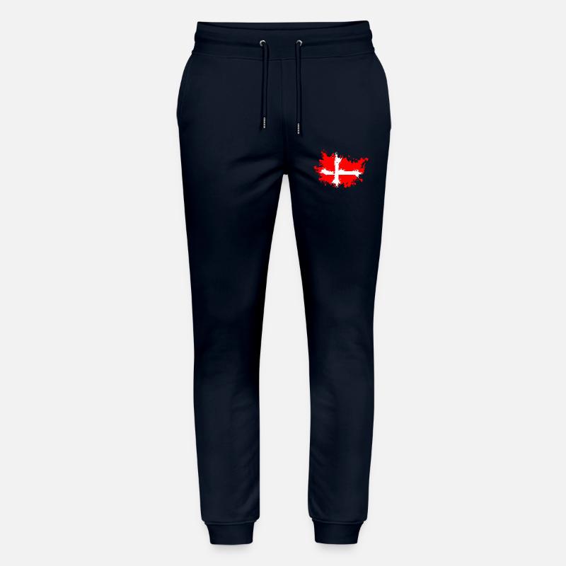 Drapeau éclaboussé du Danemark - Pantalon de jogging bio MOVER Stanley/Stella unisexe - marine