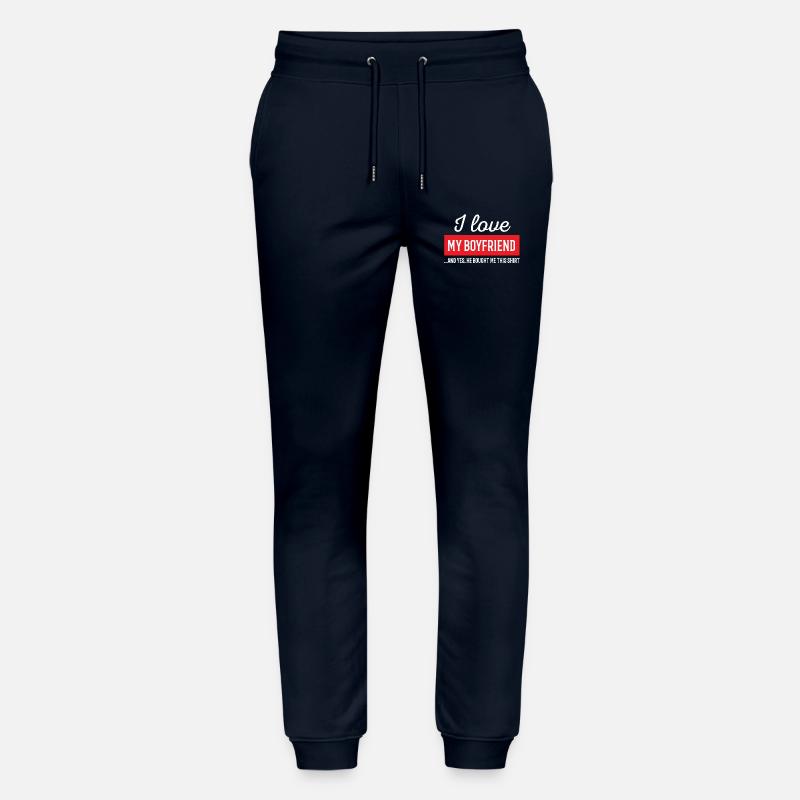 J'aime mon petit ami - Pantalon de jogging bio MOVER Stanley/Stella unisexe - marine