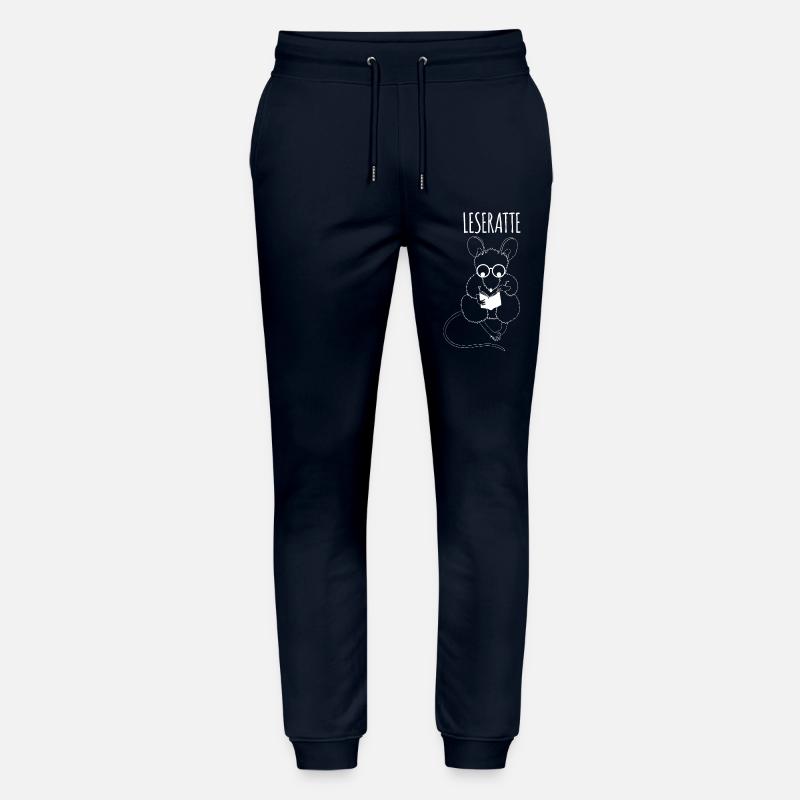 Lesen Leseratte Buch - Stanley/Stella Unisex Bio Jogginghose Mover  - Navy