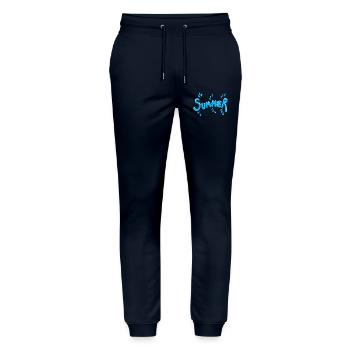 splish splash - Stanley/Stella Mover Unisex Organic Jogging Trousers - navy - Front - Marisol (170cm) & Nik (191cm)