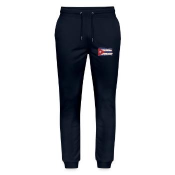 Kubanische Flagge - Stanley/Stella Unisex Bio Jogginghose Mover  - Navy - Vorne - Marisol (170cm) & Nik (191cm)