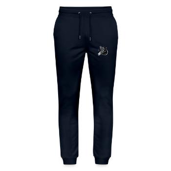 Chinesischer Drache mit Yin und Yang Symbol - Stanley/Stella Unisex Bio Jogginghose Mover  - Navy - Vorne - Marisol (170cm) & Nik (191cm)