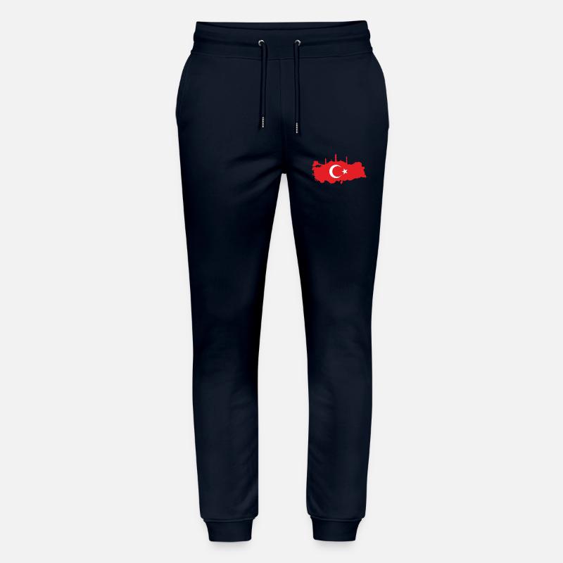 Türkische Landkarte mit Moschee-Silhouette - Stanley/Stella Unisex Bio Jogginghose Mover - Navy
