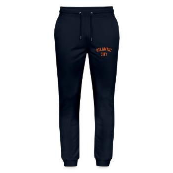 Atlantic City - Est. 1854 - New Jersey - USA - Stanley/Stella Mover Unisex Organic Jogging Trousers - navy - Front - Marisol (170cm) & Nik (191cm)